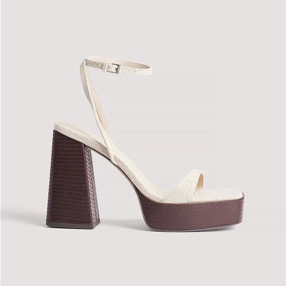 New Wooden Heel Platform Sandals from NA-KD - Picture 1 of 3